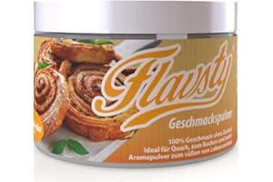 ‎FLAVSTY Flavsty® Geschmackspulver Zimtschnecke - Veganes Geschmackspulver ohne Zucker - Aromapulver - Flavorpowder