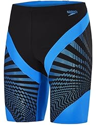 Speedo Chevron Splice Niños, Black/Neon Blue, 65 cm (Talla fabricante: 26)
