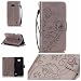 Produktbild Jepson Nokia Microsoft Lumia 640 (5,0 Zoll) Hülle, Leadertasche Premium Lederhülle Flip Case im Bookstyle Folio Cover Kartenfächer Magnetverschluss und Standfunktion Leder Schale Etui für Handytasche Schutzhülle Prägung Schmetterling Muster.