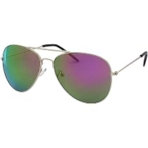 Alsino Lunettes de soleil rétro années 70 80 - V-705, Argenté ...