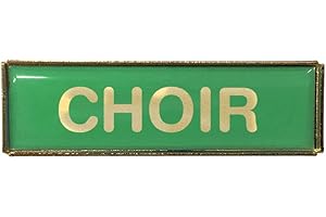 CAPRICORNONE Choir Rectangle Polydome Budget Badge (Gold Finish)