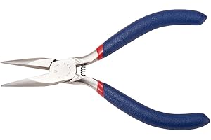 PH PANDAHALL PandaHall Elite 1 Set Size 130x53mm Joyería artesanal de acero inoxidable 316 cadena corta alicates de punta plana azul