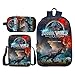 Produktbild CHENGL Elementary Kids Cool Dinosaurier Rucksack 3 Stück Rucksack-Set für Kinder Back to School Bookbag mit Shouder Bag und Federmäppchen Teens Studenten Jungen Mädchen,8