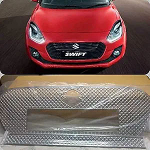 Auto Spare World Front Chrome Grill Compatible With Maruti Suzuki Swift 2018 (Set of 1)