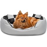 lionto 4 in 1 Lettino per Cane, (S) 65x50 cm Nero/Grigio