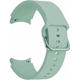 Microsonic Samsung Galaxy Watch 4 Classic 46mm i&ccedil;in Kordon Solid Silicone Band A&ccedil;ık Yeşil [Galaxy Watch 4 Classic 46mm ile Uy