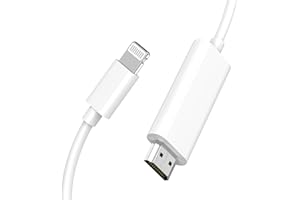 LEZAFACE [Certifié Apple MFi] Adaptateur câble Lightning vers HDMI Apple pour iPhone,adaptateur AV numérique Lightning vers HDMI 1080P,câble HDTV compatible avec iPhone 14,13,12,11,XS,XR,X,8 vers TV,projecteur