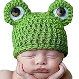 Lovely Baby Girls Boy Newborn Knit Crochet Frog Infant Hat Photo Prop Outfit