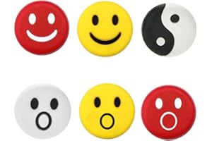 Pireunthera 6 Pcs Tennis Vibration Dampeners Silicone Shock Absorbers Tennis Racket Dampener for Tennis Players Tennis Racket, Multicolour