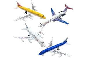 GVMJHYK Jouet Avion, 4 Pièce Jouet de Avion Set Modèle Réduit d'avion Petites Avions Jeux Volant Extérieur Jardin Interactif Enfant Garçon Fille