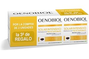 OENOBIOL Triplo Solar Intensivo Preparador Pieles Sensibles, Selenio, vitamina E y vitamina B2, que contribuyen a proteger las células contra el estrés oxidativo, 90 cápsulas