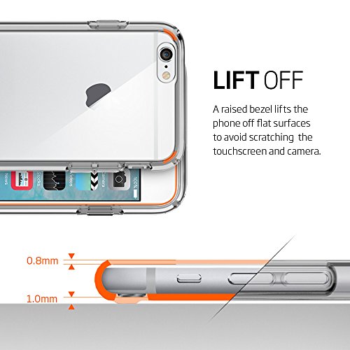 Spigen SGP11645 - Funda iPhone 6s Plus  Ultra Hybrid con Tecnolog  a de Coj  n de Aire y Protecci  n H  brida   Cristal espacial