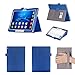 Price comparison product image ISIN Tablet Case Series Premium PU Leather Case Stand Cover for Huawei MediaPad M3 Lite 10 10.1 inch BAH-AL00 and BAH-W09 WIFI 4G LTE FHD Tablet with Velcro Hand Strap and Card Slots (Blue)