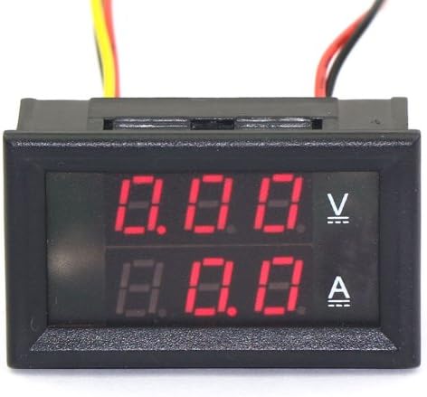DEOK DC 100V/100A Voltmeter/Ammeter Voltage Ampere Gauges Red LED Tester 2in1