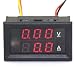 Produktbild DROK® 0,28" DC Digital LED Auto Voltmeter Amperemeter Rot Blau 100V Volt Panel Meter Spannung Strom Tester 2in1 (Rot+Rot; 100A) Elektronik & Foto > Zubehör > Batterien, Akkus & Zubehör > Batterietester