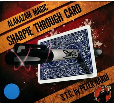 Sharpie Through Card (DVD and Gimmick) Blue by Alakazam Magic - DVD