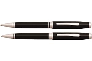 Cross Coventry - Set regalo con penna e matita laccata, colore: nero