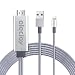 Produktbild Lightning HDMI Kabel, Lightning to HDMI, 6.6 ft HDMI Kabel, 1080p HDMI Video AV-Kabel Stecker Umwandlung gleichen Bildschirm Gerät HDTV Adapter für iPhone 7/6/5 Serie, Pad Air/Mini/Pro, Pod Touch (5 Generation)