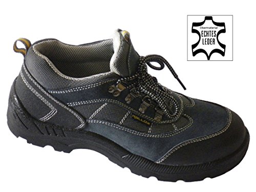 Arbeitsschuhe Sicherheitsschuhe Schuhe Leder grau blau LC8010 S1 P(Durchtrittschutz) Gr. 38 39 40 41 42 43 44 45 46 47 - 2