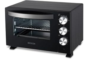 Becken - Horno Eléctrico de Sobremesa, Capacidad 30L, 1500W, Temporizador 60 Min, Negro