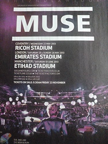 Muse, UK Tour 2013 - Mounted Press Poster