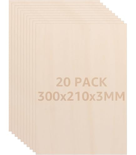 30 Fogli Di Legno KEILEOHO Per Modellismo: 200x100x2 Mm, Tavole Sottili Non Finite Per Fai Da Te