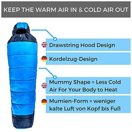 shopper 52.com Waterproof Portable Foldable Multicolour Single Thick Carry Bed Sleeping Bag for Outdoor Camping Hiking Travel - Image 7
