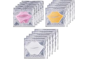 ‎BEAUTY SEARCHER Kollagen Kristall Lippenmasken Set, 3 Arten 15pcs Feuchtigkeitsspendende pflegende Lippenpflaster Anti-Falten Anti-Aging Hydratisierende Gel Masken Verbesserung der Hautpflege