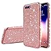 Produktbild Jinghuash Kompatibel mit Huawei Honor View 10/V10 Hülle Handyhülle Glitzer Bling Glänzend Strass Diamant Hülle Ultradünn Stoßfest Überzug TPU Silikon Tasche Schutzhülle-Roségold