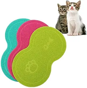 Bark n Bites Pets New Pet Dog Cat Litter Mat Feeding Mat Puppy Kitty Bowl Bowl Placemat Tray Tidy Easy Cleaning Sleeping Pad Cat Paw Mat Warm