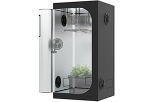 THE HOOKAH The Grow Deluxe D600 Growzelt 90x90x180 cm - Indoor Anbauzelt mit Sichtfenster und herausnehmbarer Wanne, hochreflektierendes Mylar licht- und wasserdicht