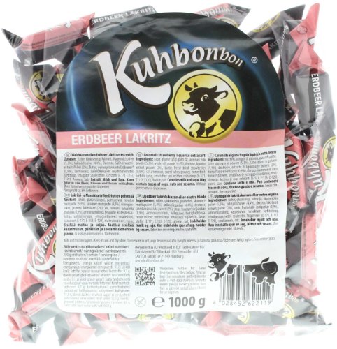 Preisvergleich Produktbild Kuhbonbon - Erdbeer-Lakritz - 1000g