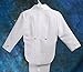 Dressy Daisy Baby Boys' 5 Pcs Set Formal Tuxedo Suit With Tail Baptism Christening Outfit Pageboy Suits Size 9-12 Months White