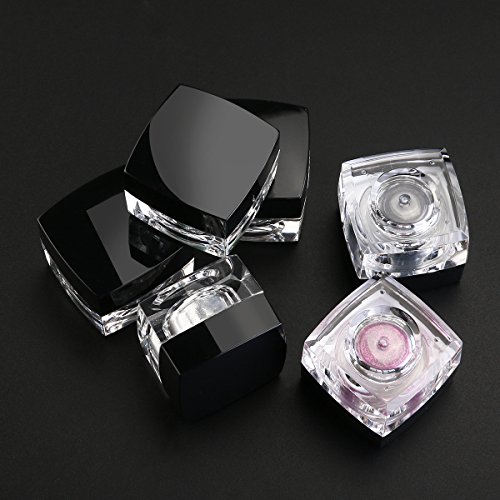 RUIMIO Glitzer Lidschatte inkl 2 Kleber 6 Farben Schminkset Glitzer Puder Setund mit Lidschattenpinsel - 9