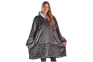 WEASHUME Übergroße Sherpa Hoodie Sweatshirt Decke, Super Weiche Gemütliche Warme Komfortable Riesen-Hoodie, Winter Riesige-kuschelige TV-Decke für Erwachsene, Männer, Frauen, Jugendliche