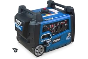 HYUNDAI Groupe électrogène essence Inverter, 3300 W, démarrage à distance, électrique et lanceur, 2 prises monophasées 230V, 8h d'autonomie, télécommande incluse HG4000I-AR1