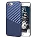 Produktbild VemMore iPhone 7 Plus / iPhone 8 Plus Hülle Case Handyhülle Ultra Slim Dünn Silikon PU Case Bumper mit Kartenfach 360 Protection Schutzhülle Kratzfest Anti-Kratzer Anti-Rutsch Stoßfest Case Cover - Blau