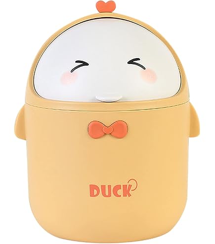 Mini Poubelle De Bureau Animale Mignonne - Corbeille à Papier Avec Couvercle - Pour Bureau, Salon, Salle De Bain