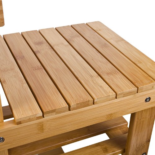 SoBuy® Schuhregal, Kindershuhbank, Schuhbank, Bänkchen mit Fach FSR08-N (Natur) - 4