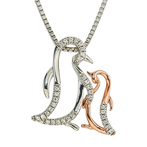 Preisvergleich Produktbild Diamant Pinguin Mutter & Kind Halskette