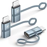 Anssan USB C to Lightning Adapter 3Pack 36W, Fast Charging and Data Sync with Loop Anti-lost USB C to Lightning Adapter for i