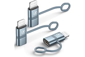 ANSSAN 3-pack USB C till Lightning-adapter stöder 36 W snabbladdning och dataöverföring USB C till iPhone-adapter för Apple-l