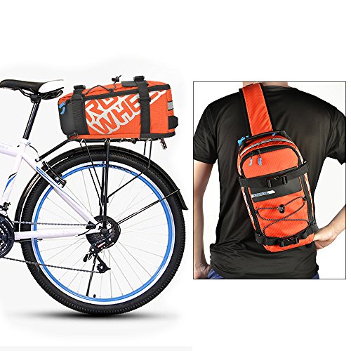 Preisvergleich Produktbild ROSWHEEL Tasche Fahrrad Rahmen Rucksack Orange