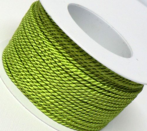KORDEL 50m x 2mm HELLGRÜN - GRÜN Drehkordel KORDELBAND Dekoband SCHLEIFENBAND Schnur