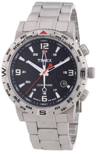 Timex Herren-Armbanduhr XL Adventure Series Compass Analog Quarz Edelstahl T2P289 Timex Herren-Armbanduhr XL Adventure Series Compass Analog Quarz Edelstahl T2P289