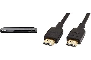 Sony DVP-SR760H Lecteur de DVD/Lecteur de CD (HDMI, Conversion ascendante 1080p, USB-Eingang, Lecture Xvid, Dolby Digital) noir & Amazon Basics Câble HDMI CL3 2.0 haut débit 1,8 m