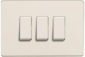 BTicino - Magic - Plaque pour Triple Interrupteur, Blanc, 503/3/R/F