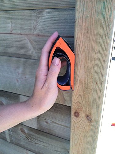 Sendi Schleifklotz, Holz Hand-Schleifblock mit ergonomisches Design. Die bequeme Arbeitshilfe mit intelligenten Schleiffläche und Schleifpapierrolle, basierend auf Standard Schmirgelpapier, 150er Körnung, 38mm - 5