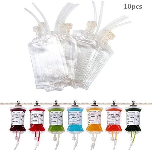 Halloween Blood Bag , Moxcow 10Pcs 300ML Vampire Blood Energy Bag Food Juice Drink Cosplay Bag