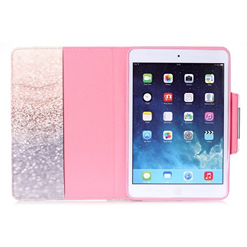 iPad Mini Hülle Case,iPad Mini 2 Hülle ,iPad Mini 3 Hülle,iPad Mini 1/2/3 Ledertasche,Ukayfe Muster Schutzhülle Leder Tasche für iPad Mini 1/2/3,Malerei Kristall Glitzer Diamant Muster Design Slim Fit Folio PU leder Flip Cover im Bookstyle Kunstleder Schutzhülle Cover Tasche mit Ständer für iPad Mini 1/2/3 mit 1 x Schwarze Eingabestift - 6